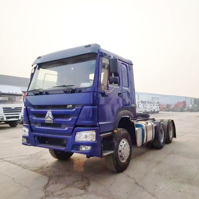 ราคาดี ราคาถูกใช้ HOWO 6X4 375HP หัวรถบรรทุกแทรกเตอร์ที่มีห้องพักที่สะดวกสบายในแอฟริกา ออนไลน์