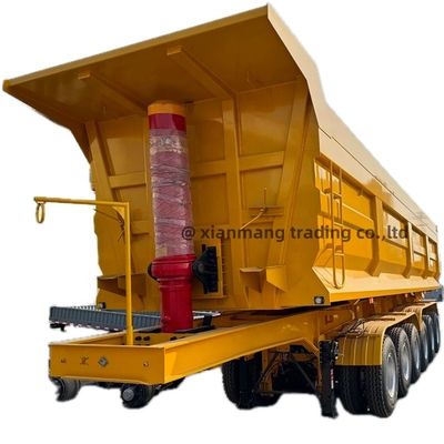 ราคาดี รถติดรถยนต์ขนาดใหญ่ และ U Type 50/60 ตัน รถติดรถยนต์บรรทุก Tandem Hydraulic Tipping Box Tipper Trailer สําหรับขาย ออนไลน์