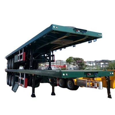 ราคาดี สามารถปรับเปลี่ยนได้ 3 แอ็กซ์ 40 ฟุต Semi Truck Trailer คอนเทนเนอร์ Flatbed Semi Trailer กับหัวรถ ออนไลน์