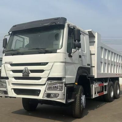 ราคาดี สีขาวที่สามารถปรับแต่งได้ HOWO 6X4 375HP ที่นั่งรถบรรทุกขยะ≤5 ความยาวของถัง 5.60 * 2.35 * 1.5 มม สําหรับมาตรฐานการปล่อยระดับยูโร 2 ออนไลน์