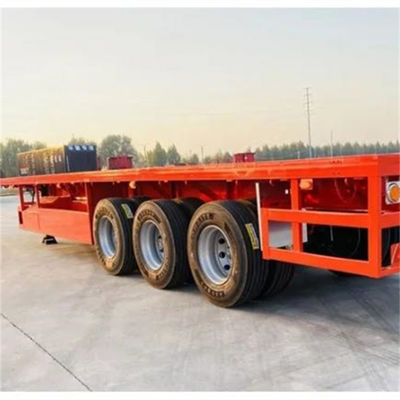 ราคาดี 3 แรงคัน Custom 2 4 5 6 แรงคัน 40 ฟุต 12.00R20 รถบรรทุกยาง ขนส่ง Flatbed Semi-Trailer ด้วยความจุสูงสุด 30 ตัน ออนไลน์