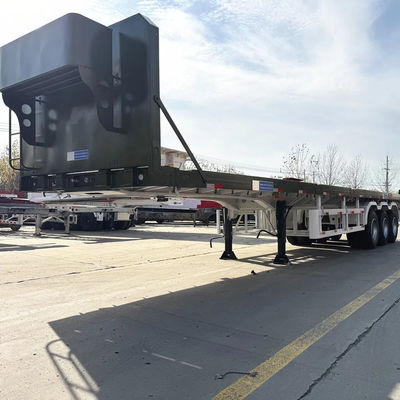 ราคาดี รถยนต์ใหม่ 40FT สามแกน 12 ยาง แพลตเบด เมียครึ่ง พร้อมระบบเบรคกันล็อค สําหรับขนส่งคอนเทนเนอร์และสินค้า ออนไลน์