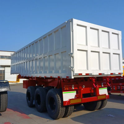 ราคาดี 12 ยาง 3-Axle JOST E100 Dump Semi-Trailer กับความหนาของผนังด้านข้าง 6 มม. และเกียร์ลงจอด 2 ความเร็ว ออนไลน์